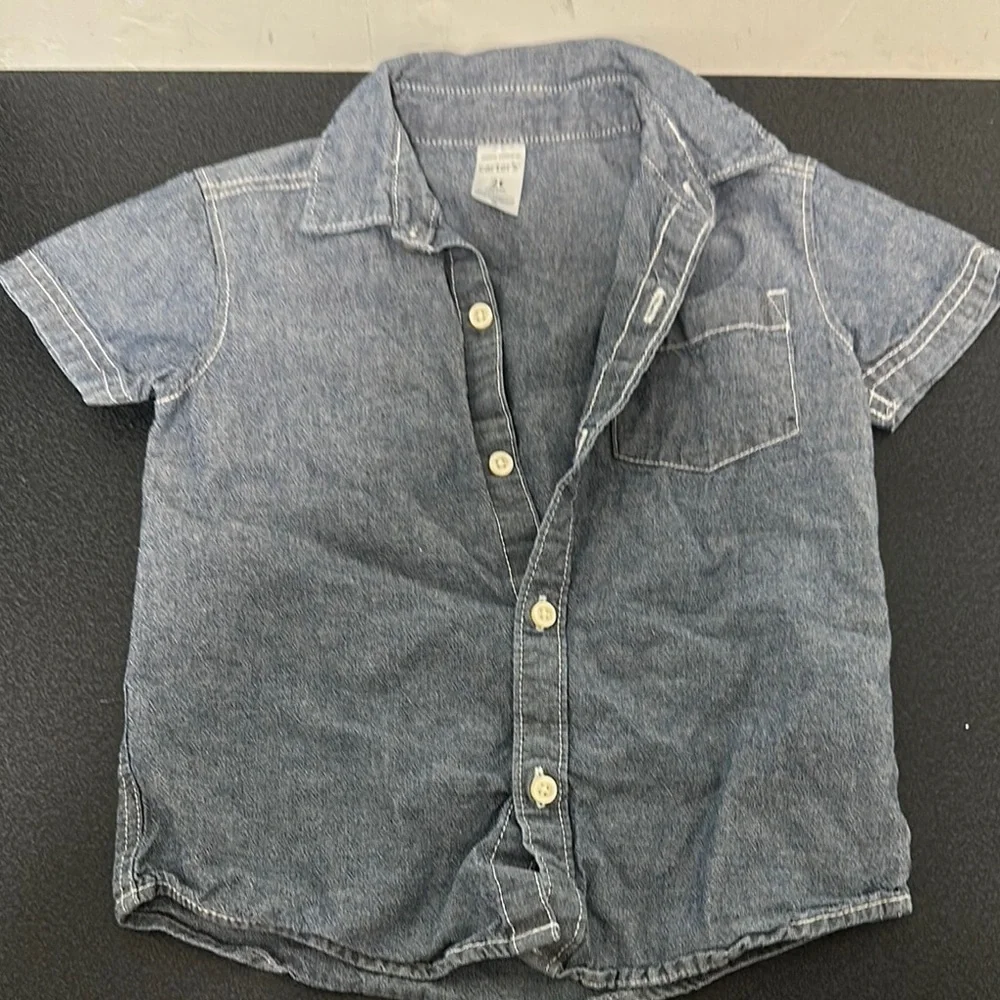 Carter's Blue Button Down Shirt Classic Style